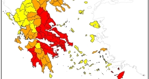 Λακωνία: Χάρτης Πρόβλεψης Κινδύνου Πυρκαγιάς