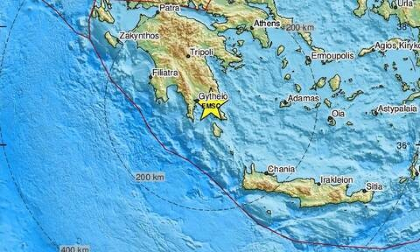 Σεισμός 3,4 ρίχτερ στην Λακωνία