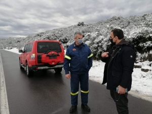 Χιόνια στο δρόμο Σπάρτης- Τρίπολης