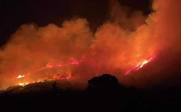 Φωτιά στην Μάνη στην περιοχή Πύρριχος- Kότρωνα  (video)
