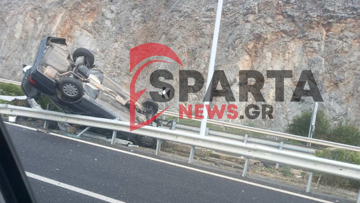 Σοβαρό τροχαίο με ανατροπή στην Ε.Ο. Τρίπολης – Κορίνθου (φώτο)